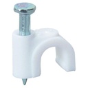 Casa Elegant Cable Clip, White, 200 Adet