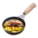 The Indus Valley Pre-Sezoned Iron Tadka Pan with Wooden Handle | Very Small 12.7cm/5 inç, 0.3Ltr, 0.4 kg | Gas Uyumlu | 100% Pure & Toxin-Free, No Chemical Kaplama
