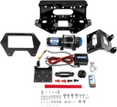 WeiSen 4500lb 12V Electric Winch Kit w/Winch Mount and Rocker Switch Compatible with Polaris RZR PRO XP 4 2020-2024, with Synthetic Line Hawse Fairlead and Hook Stopper