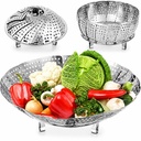 Jig-Tik Sebze Steamer sepeti, Premium paslanmaz Çelik Veggie Steamer - çeşitli Boyut Pot (5.5 inç ila 10.5 inç)