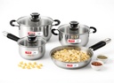 Vinod Master Chef paslanmaz Steel Mutfak seti, Combo 7Piece Hediye seti
