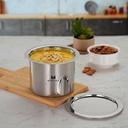 MIKARA Paslanmaz Çelik Tope with Lid | Flat Bottom Patila | Heavy Duty Kitchen Mutfak Mutfak Mutfak Mutfak Mutfak Mutfak Mutfak Mutfak Mutfak Mutfak Mutfakları - Gaz & İndüksiyon Kullanımı / Güçlü, Dayanıklı & Çok amaçlı Mutfak Mutfakları. Uzay Tasarrufu (750 ml)