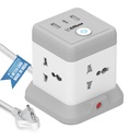 EMBOX Cube Extension Board 5 Metre Kablo (QC 3.0)| 2500W Heavy Duty Extension Board with USB Type C Universal Uses & Master Switch |Compact Extension Cord Safety Shutter & Overload Protector