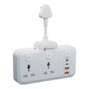 UltraProlink 6 in 1 Cerrah Dahili Kurulu | ISI Onaylanmış Ağır Görev Kablo-25cm6 Ports-2 Hızlı Şarj Tipi-C (PD 20W),2 USB-A Ports & 2 AC Uses|3 Power Anahtarları| Made in India|UM1272