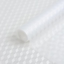 Niwlix (45 cm x 3 M Roll) Anti Ter Mutfak Kabini Raf Mat Liner Sheets Floral Raf Liners for Kitchen Shelves, Cupboard Sheets,Fridge Mats, Super Strong EVA, Water Influence (Beyaz)