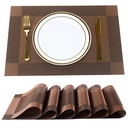 P-Plus International Placemats Place Mats for Kitchen Yemek masası, Heat-Resistant StainAnti-Skid Lavabo Mats (Kahkadar, 6 Pack)