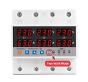 HIVAGI Taxnele 100A 3Phase Ger & Current Protector | SYNC/ASYNC Modes | Ayarlanabilir Over/Under Voltage, Overcurrent | Cerrah, Faz Kaybı, Sequence Protection | LCD Ekran Kayıpları