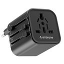 Ambrane Universal Travel Use, International All in One Worldwide Travel Simulator Use with 2500W High Power Çıktı with 9 Hole Universal Use, Uyumlu 150+ Ülkeler (ATA-03, Black)