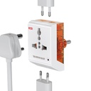 GM 6AMP 2Pin Multi Plug Adaptör | Universal Travel Adapt | Supports 2Pin & 3Pin Plugs | Çoklu Şarj Ports | Şarj Akıllı telefonlar, dizüstü bilgisayarlar ve diğer cihazlar | Compact & reliable | GM 3011