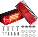 CZC AUTO 2PCS 12V LED Submersible Low Profile Rectangular Trailer Lights, Tail Stop Turn Running Lights Kit, Sealed for Boat Trailer Truck Marine
