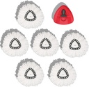 6 Pack Mop Head Replacement Compatible with O Ceda EasyWring Spin Mop Replace Refills for Ocedar, Deep Cleaning Machine Washable and Easy-to-Replace