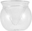 Unomor 1pc Creative Cocktail Glass Stand Elegant Transparent Round Cup for Bars Parties and Home Use for Cocktails Desserts and Juices
