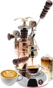 La Pavoni Esperto Edotto 16-Cup Lever Espresso Machine – Chrome & Copper Finish with Rosewood Handles, 54-Ounce Nickel-Plated Boiler, Dual Frothing Systems & Group Pressure Gauge - Made in Italy