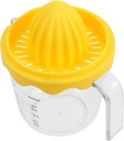 Amosfun Manual Citrus Juicer with Measuring Cup Portable Handheld Squeezer for Oranges Lemons and Sturdy Design for Easy Juice Extraction Versatile Kitchen Gadget for Dressings and Cooking