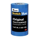 Scotch Painter's Original Tape Multi-Surface Painter's Tape, 1.41 Inches x 60 Yards, 8 Rolls, Blue, Tape Yeraltı ve Açık Kullanım için Yüzeyleri Kolaylaştırıyor