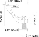 Modern Bathroom Sink Basin Faucet Brass Single Hole Single Handle Deck Mount Cold and Hot Mixed Creative Design Tap Including Two US Standard 3/8 Hoses Matte Black