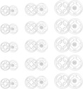 JIYIN Plastic Clear Snaps, 36 Sets 3 Sizes Invisible Sew-on Snap Buttons Round Plastic Snaps for Sewing Sew on Snaps for Shirts Sewing Clothing DIY Craft(7.5mm 10mm 12.5mm)