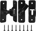Zorfeter 2 Pack 90/180 Degree Multi-Angle Flip Barn Door Lock, Thickened Household Door Latch Right Angle Sliding Door Latch, Heavy-Duty Lock for Barns/Gardens/Cabinets/Bathrooms