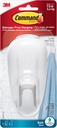 Command Bathroom Wall Hook with Water-Resistant Adhesive Strips, Bathroom Organizer for Hanging Bath Towels and Loofahs, 1 Shower Hook with 2 Command Strips