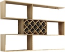 Wall wine rack Wood Wall Mounted for Wine Lover Wine Cellar, Home Decoration Wine Rack Wine Storage Shelf for Home Decor Kitchen Storage Rack, Bar (Color : Light walnut, Size : 100cm)