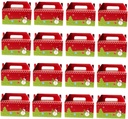 20pcs Christmas Cupcake Boxes Window Portable Containers Inserts for Standard for and Giving