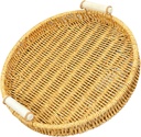 Rattan Baskets for Storage Small Woven Imitation Rattan Basket Chic Bread Basket Multi-function Storage Box Kitchen Fruit Holder