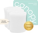 Canopy Original Bedside Humidifier Filters, Replacement Filters - Compatible with Canopy Bedside Humidifiers, Made with Wood Pulp, Paper Filter, Replace Every Six Weeks - Pack of 3