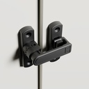 ETEKJOY Height-Adjustable Flip Latch Lock 90/180 Degree Sliding/Swinging Door Lock Latch Bolt for Barn Garage Garden Fence Gate Shed Window Cabinet Patio Screen French Door Upgraded (Black)