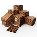 108 PCS Solid Acacia Wood Interlocking Deck Tiles - 12"x12" All Weather Waterproof, Indoor Outdoor Patio Flooring for Balcony, Backyard, Poolside