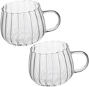 Cups Set for Breakfast 350ml Glass Mugs with Pumpkins Shape for Couples