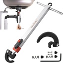 HAUTMEC 11-18inch Telescoping Basin Wrench, Sink Faucet Wrench for Tight Spaces with Replaceable Jaws Capacity 1-1/4''to 2-1/2", Plumber Wrenches for Faucet Hex Nuts Install and Repair Under Sink