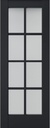 Slab Barn Door Panel 18 x 80 inches | Veregio 7412 Antracite with Frosted Glass | Sturdy Finished Interior Doors | Pocket Closet Sliding