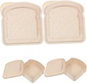 4Pcs Portable Bread Container Set Sealed Sandwich Storage Boxes for Outdoor Activities Food Fresh Keep Holders for Camping and Picnics