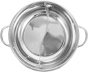 Mikinona 1pc Traditional Chinese Hot Pot Dual Sided Pot Braising Pan Electric Stove Suitable