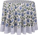 ATOSII Taj 100% Cotton Round Tablecloth, Handblock Print Floral Table Cloth for Kitchen Dining Linen I Parties, Weddings, Outdoors I 72" Inches Round