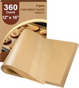 360 Count 12"x 16" Heavy Duty Parchment Paper Sheets for Baking, No-Stick & No-Leak Unbleached Baking Paper, Pre-cut Half Parchment Paper Sheets for Oven, Air Fryer, Microwave
