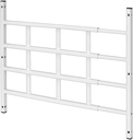 Segal S 4768 Carbon Steel Fixed 4-Bar Window Grill for Home Security and Child Safety, 21-1/4 In., White Black (1 Set)