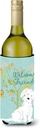 Caroline's Treasures BB7639LITERK Welcome Friends Maltese Wine Bottle Hugger Bottle Cooler Sleeve Hugger Machine Washable Collapsible Insulator Beverage Insulated Holder