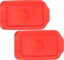 Pyrex 232-PC 2-Quart Red Food Storage Replacement Lid (2-Pack) - Made in USA