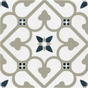 Retro Self Adhesive 12-Inch Vinyl Floor Tiles, 20 Tiles - 12" x 12", Clover Pattern - Peel & Stick, DIY Flooring for Kitchen, Dining Room, Bedrooms & Bathrooms by Achim Home Decor, Blue/Grey