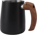 Milk Frother, Milk Frothing Pitcher with Inner Scale 304 Stainless Steel Spout Milk Frother Cup for Coffee, Tea, Hot Chocolate (1000ml)