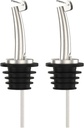 Axe Sickle 2 Pcs Oil Spout Liquor Bottle Pourer Spouts Stainless Steel Speed Pour Spouts Olive Oil Dispenser Spout for About 3/4" Bottle Mouth, with Flip Top