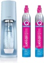 SodaStream Terra Sparkling Water Maker, Misty Blue, with 2 CO2 Cylinders, 60L Each