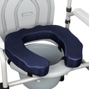 Raised Toilet Seat Cushion – High-Density Foam Booster Pad for Elderly, Seniors, Disabled – Toilet Riser for Standard & Elongated Toilets – Commode Seat Cushion Non-Slip & Easy to Clean (2 inches)
