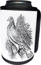 Can Cooler Bottle Wrap - Vintage Wood Pigeon Art Illustration wildlife animals for bird lover Bird Designs