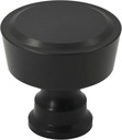 Alzassbg 10 Pack Matte Black Cabinet Knobs, 1-1/4 Inch Diameter Round Kitchen Knobs for Cabinets and Drawers AL6047MB