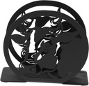 Napkin Holder and Tissue Box Stand Decorative Metal Tissue Storage Organizer for Kitchen and Bathroom Vertical Design for Easy Access Charming Animal Art