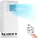 8000 BTU Portable Air Conditioner, 3-In-1 Cool, Fan, Dehumidify Modes, Cools up to 350 sq.ft, Quiet AC Unit with LED Display, with Remote Control, 24 Hour Timer for Room, Dorm, Office