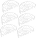 6Pcs Clear Napkin Holder Creative Semi Orange Smooth Edge Table Napkin Stand for Kitchen Restaurant Bar Cafe Party Hotel Use