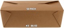 EcoQuality [50 PACK] Take Out Food Containers 66 oz Kraft Brown Paper Box Microwaveable Leak and Grease Resistant - To Go Containers - Restaurant, Catering, Food Truck - Recyclable Lunch Box #3